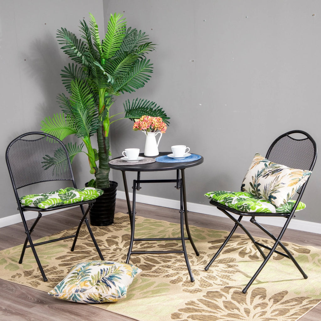 3 Pieces Metal Folding Bistro Set S660992