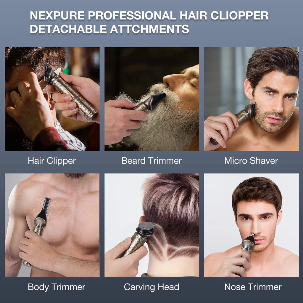 6-in-1 Cordless USB Rechargeable T-Blade Beard Trimmer Z848