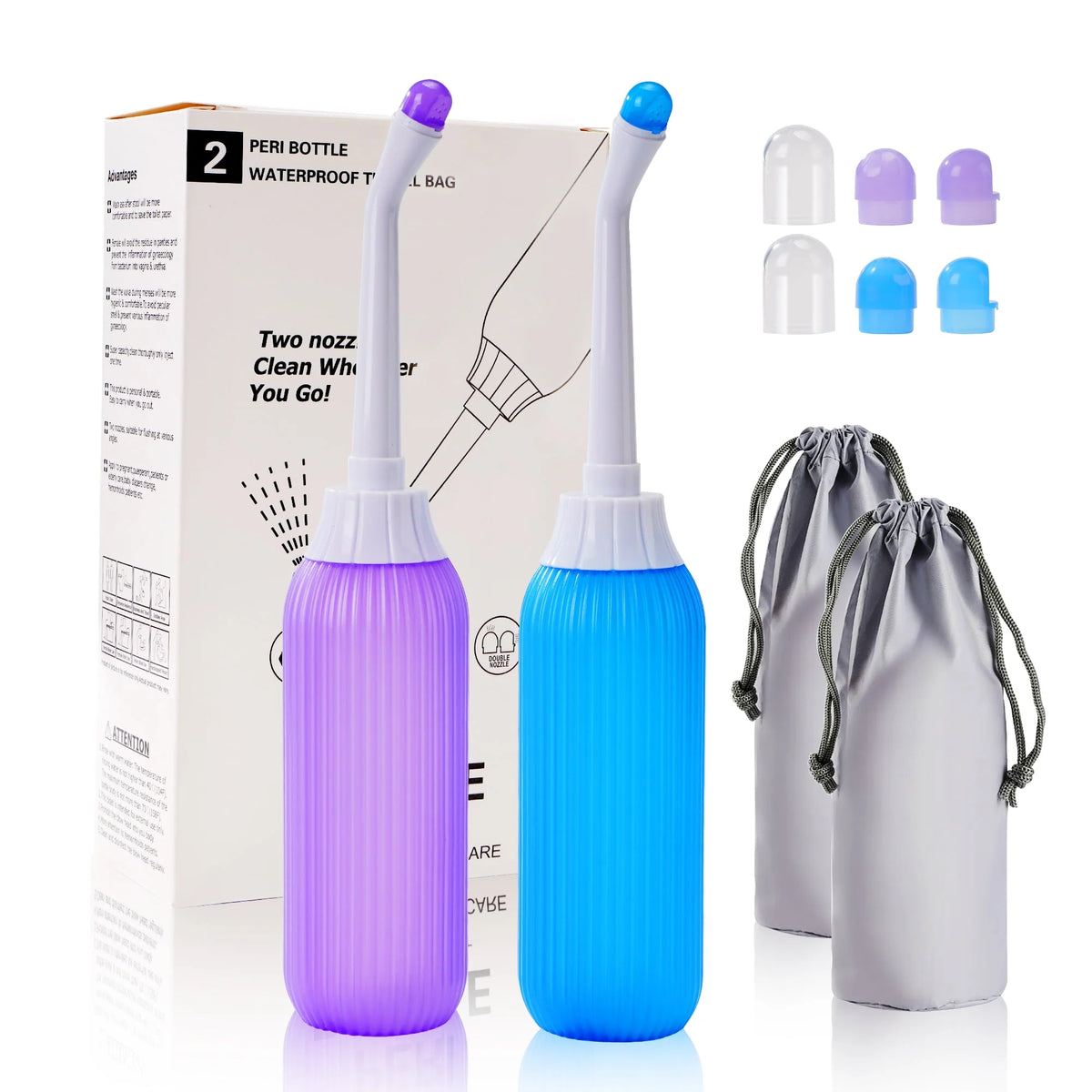 2 Pack Portable Travel Bidet Bottle with Travel Bag J52512