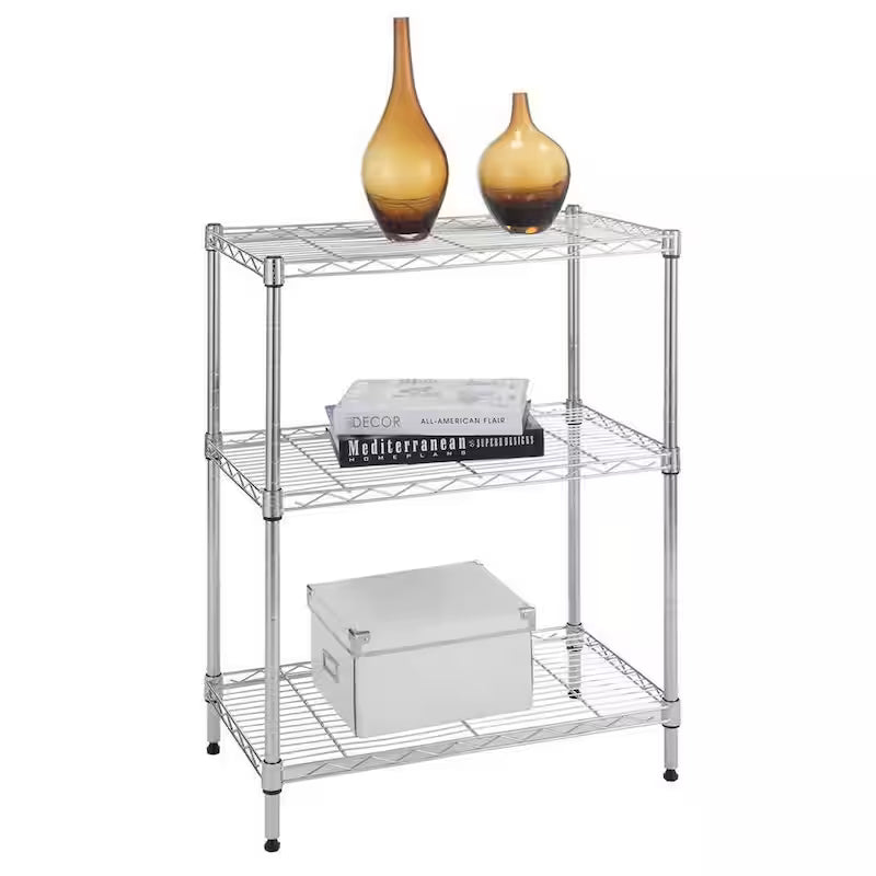 3-Tier Steel Wire Shelving Unit I55347