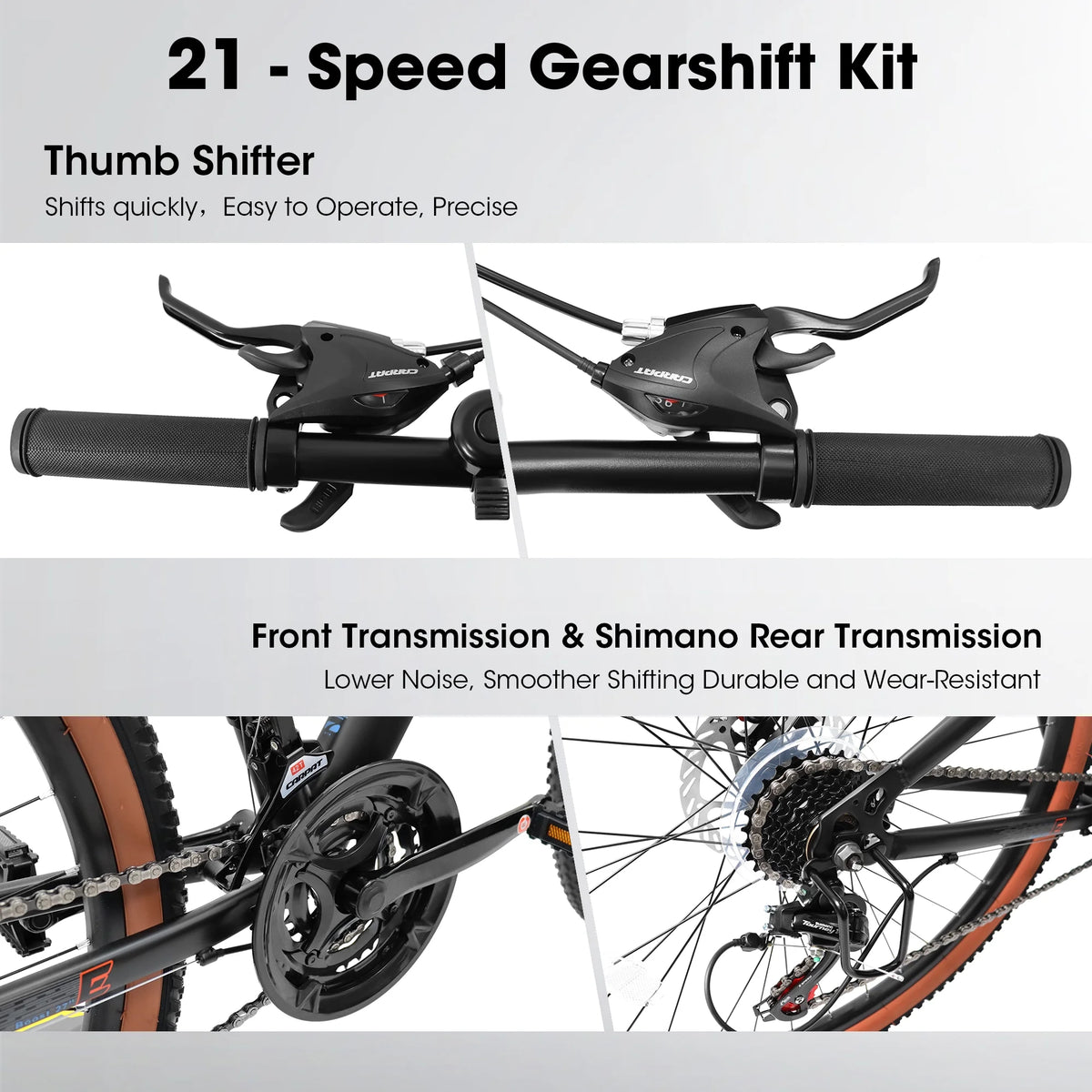 24 inch Mountain Bike Bicycle with Disc Brake, Black S9420