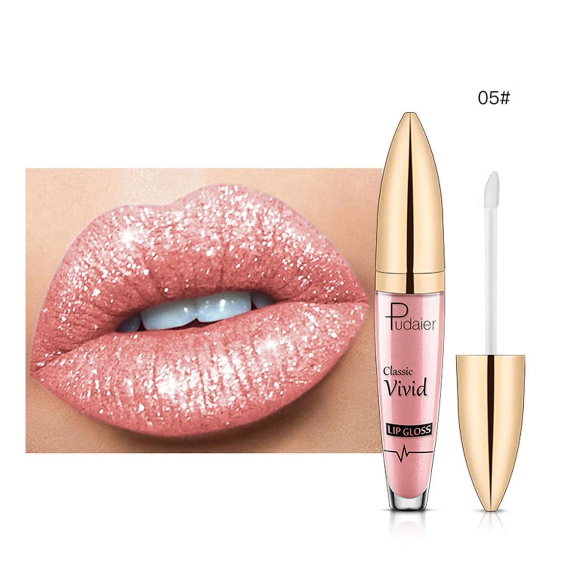 Shiny Long Lasting Glitter Lipstick, 5ml Y8699