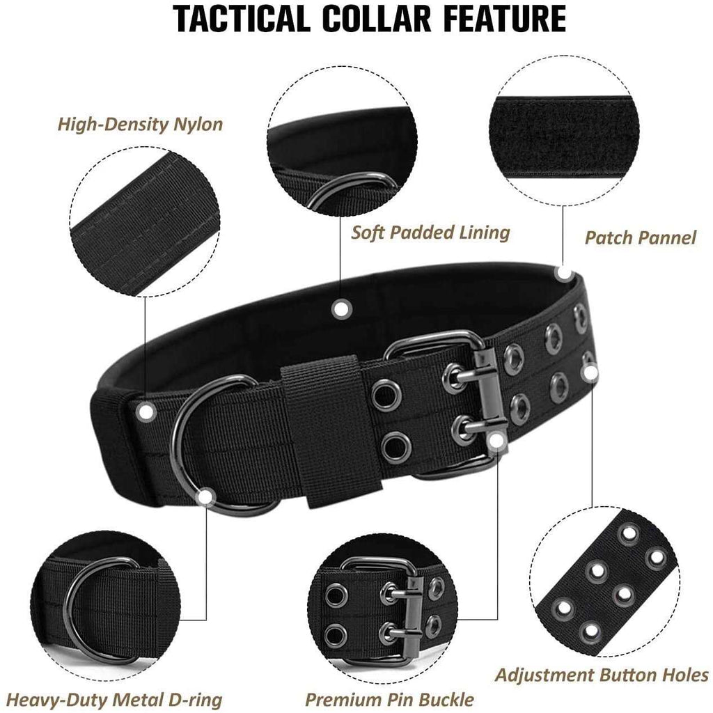 Nylon Adjustable Heavy Duty Tactical Dog Collar M293473