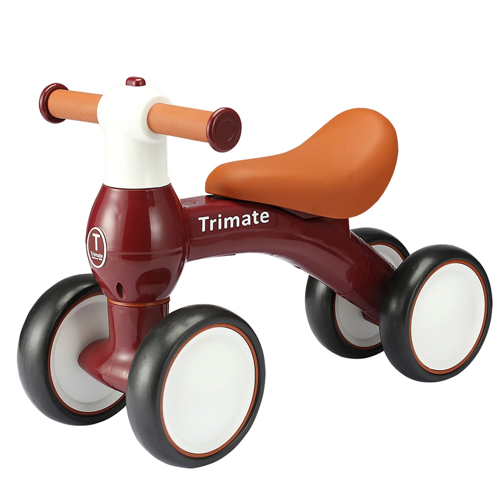 Wine Red 4 Wheels Baby Walker Balance Bike G1538