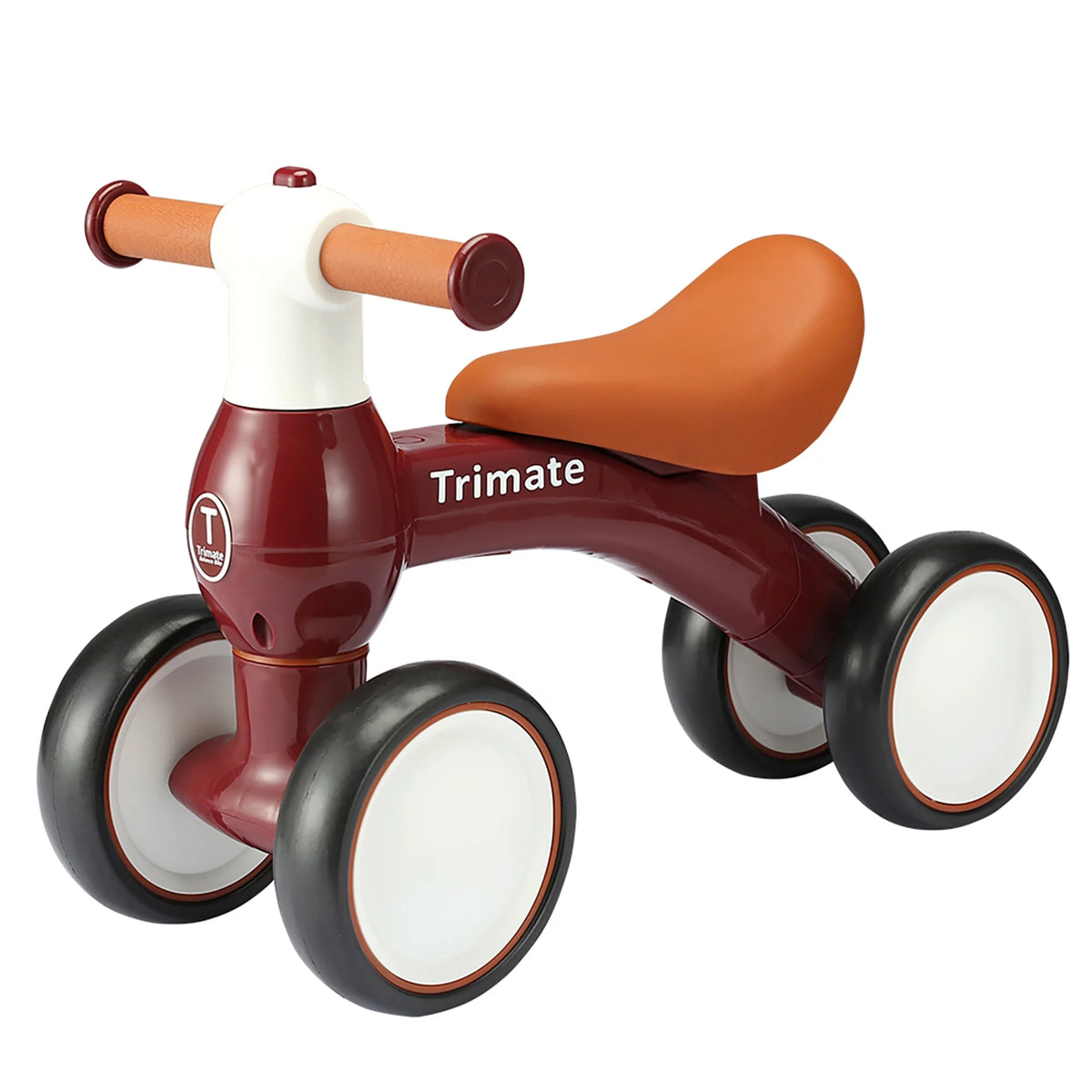 Wine Red 4 Wheels Baby Walker Balance Bike G1538