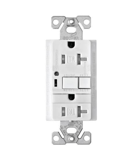 Tamper Resistant 20-Amp Combination GFCI Receptacle with Nightlight, Ivory Finish X612