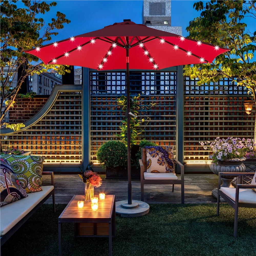 7.5ft Patio Umbrella with LED Lights F632070