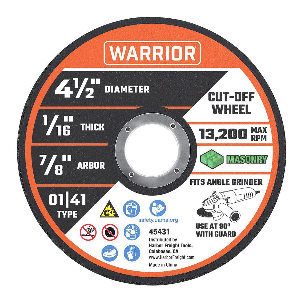4-1/2 in. x 1/16 in. x 7/8 in. Masonry Cut-Off Wheel, 10-Pack S491581