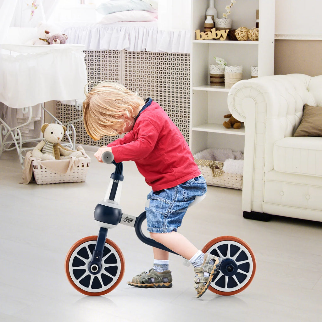 4 in 1 Kids Tricycles with Push Handle & Training Wheels D16268