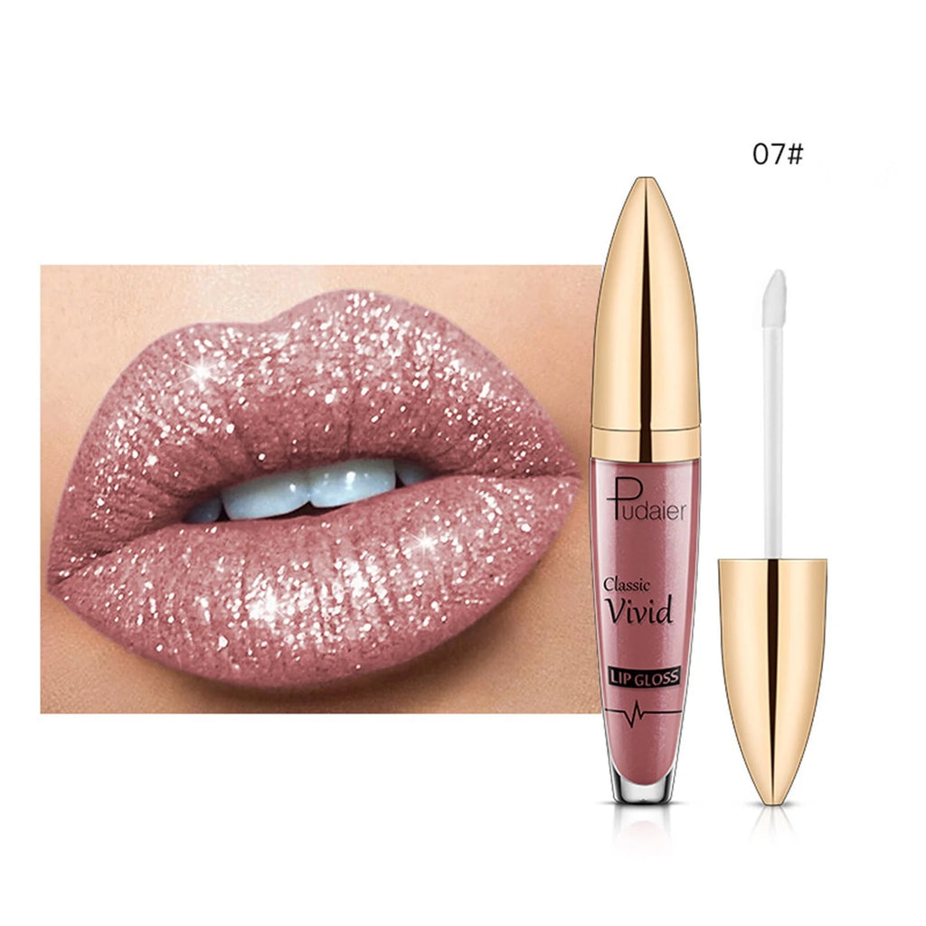 Shiny Long Lasting Glitter Lipstick, 5ml Y8699