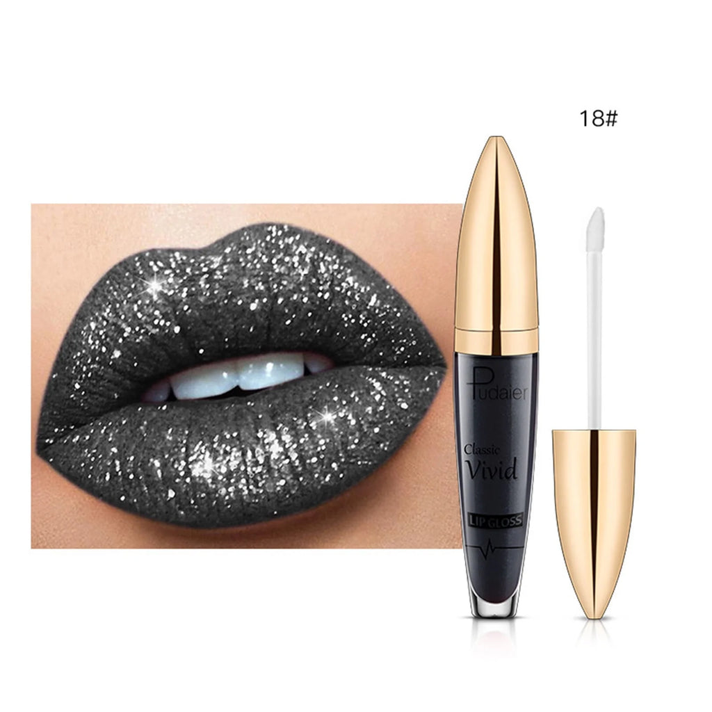 Shiny Long Lasting Glitter Lipstick, 5ml Y8699