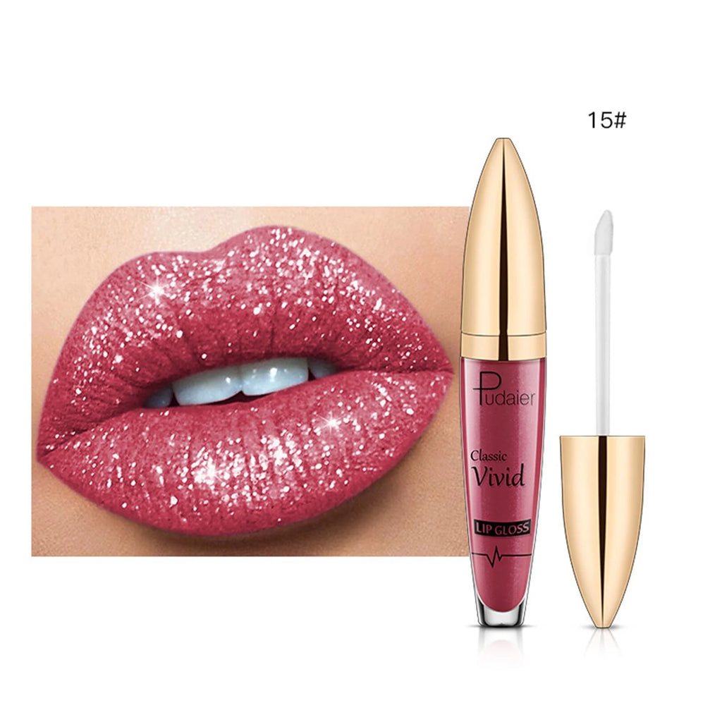 Shiny Long Lasting Glitter Lipstick, 5ml Y8699