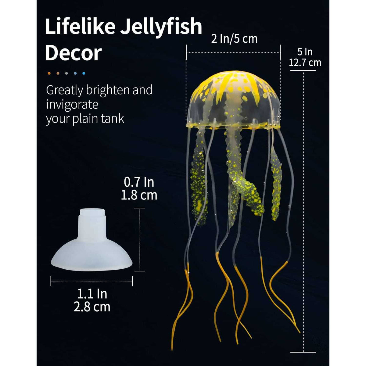 6 Pcs Glowing Jellyfish Aquarium Ornament H215495