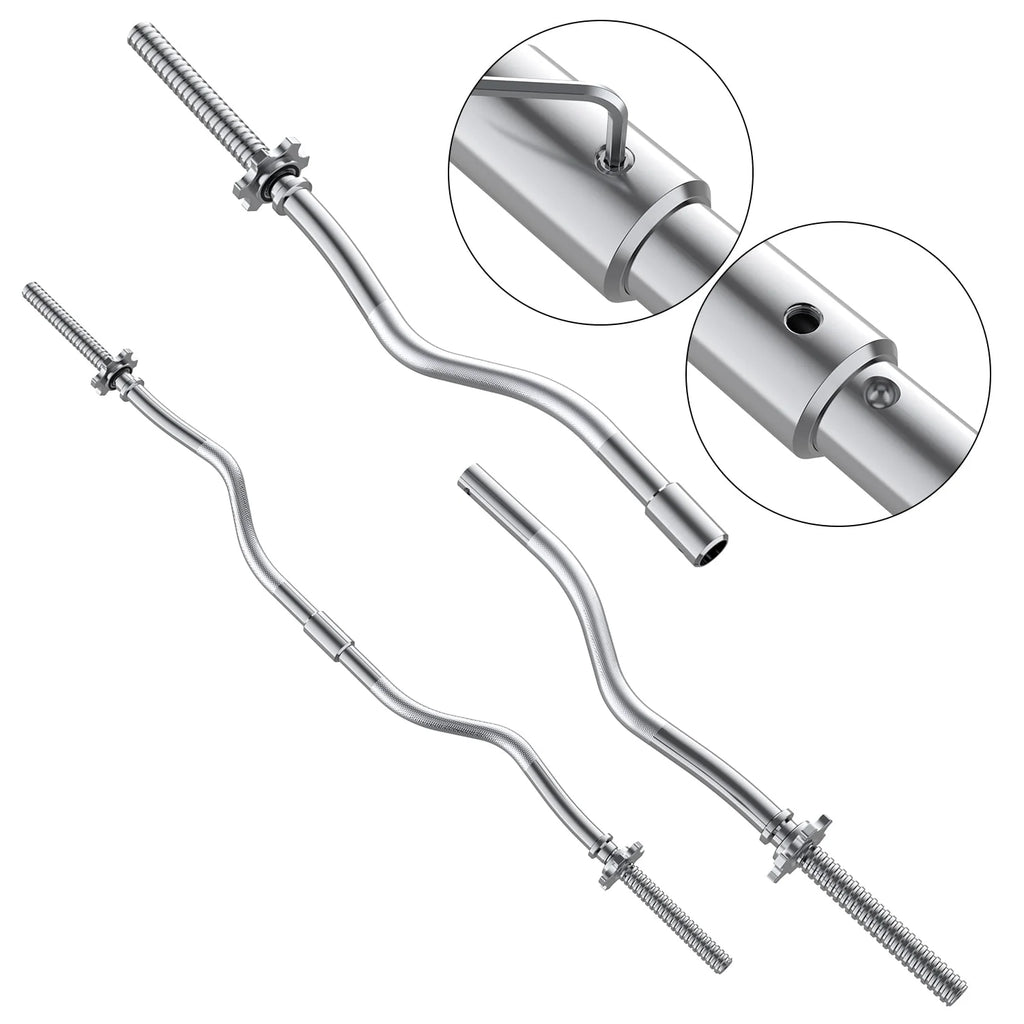 2 in 1 Adjustable Dumbbell Set with Connecting Rod Black S69665