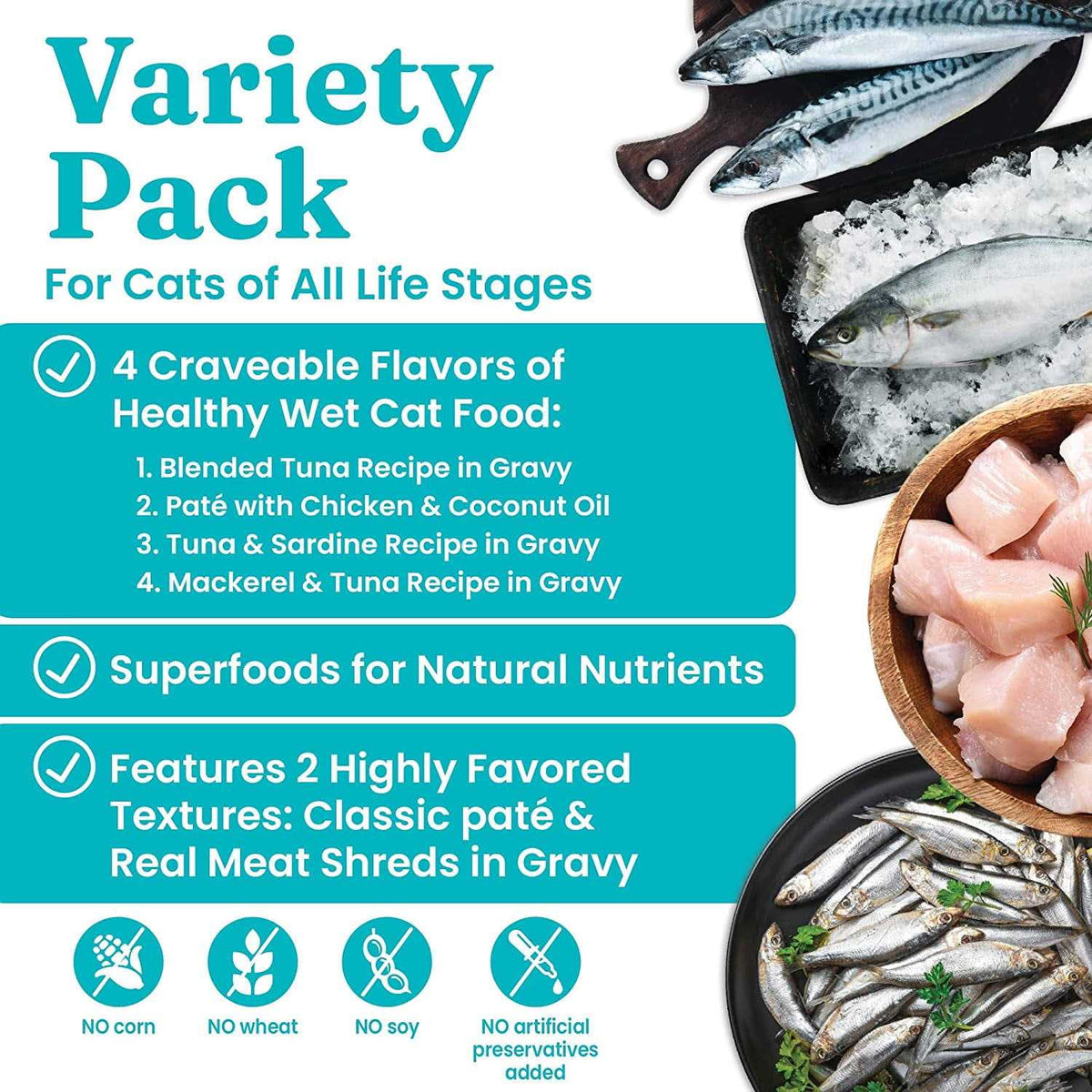 Adult Wet Cat Food Variety Pack K25359