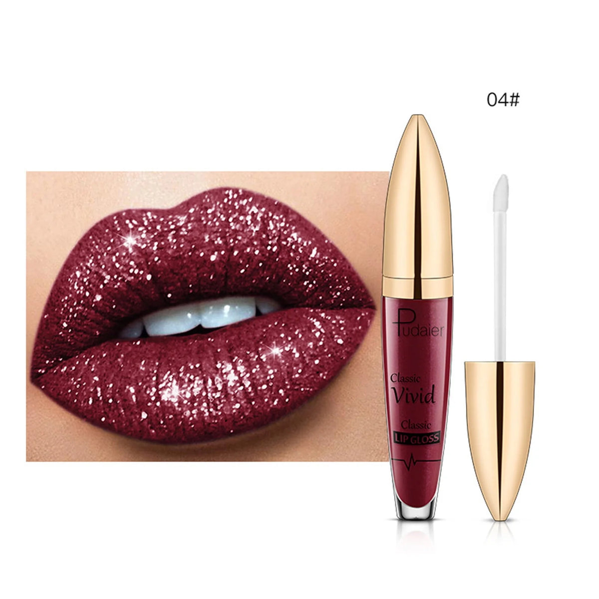 Shiny Long Lasting Glitter Lipstick, 5ml Y8699