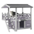 Outdoor Indoor Cat House with Escape Door G3490