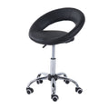 Black Adjustable Rolling Salon Stool G96154