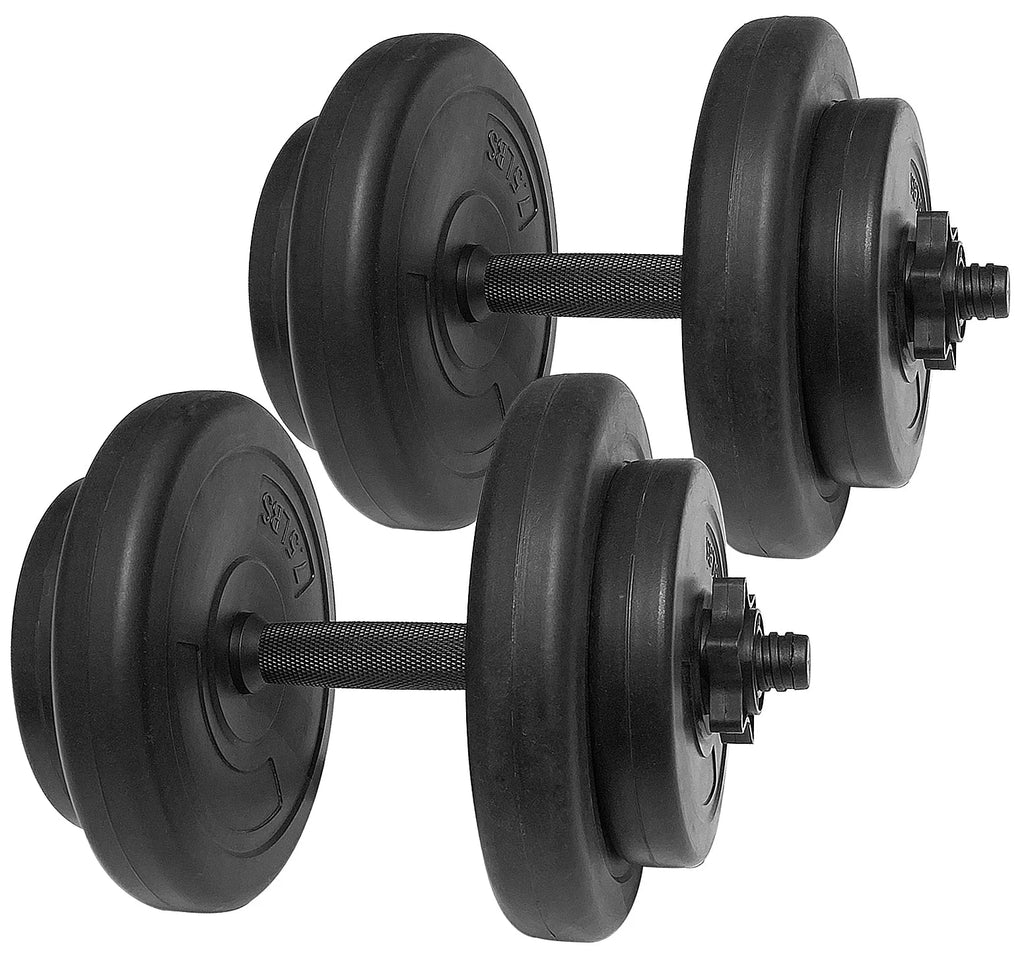 Black Adjustable Vinyl Dumbbell Set 40 Lbs L4541