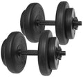 Black Adjustable Vinyl Dumbbell Set 40 Lbs L4541