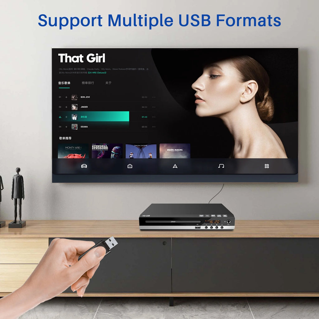 DVD Player with Remote 1080P CD Player N956
