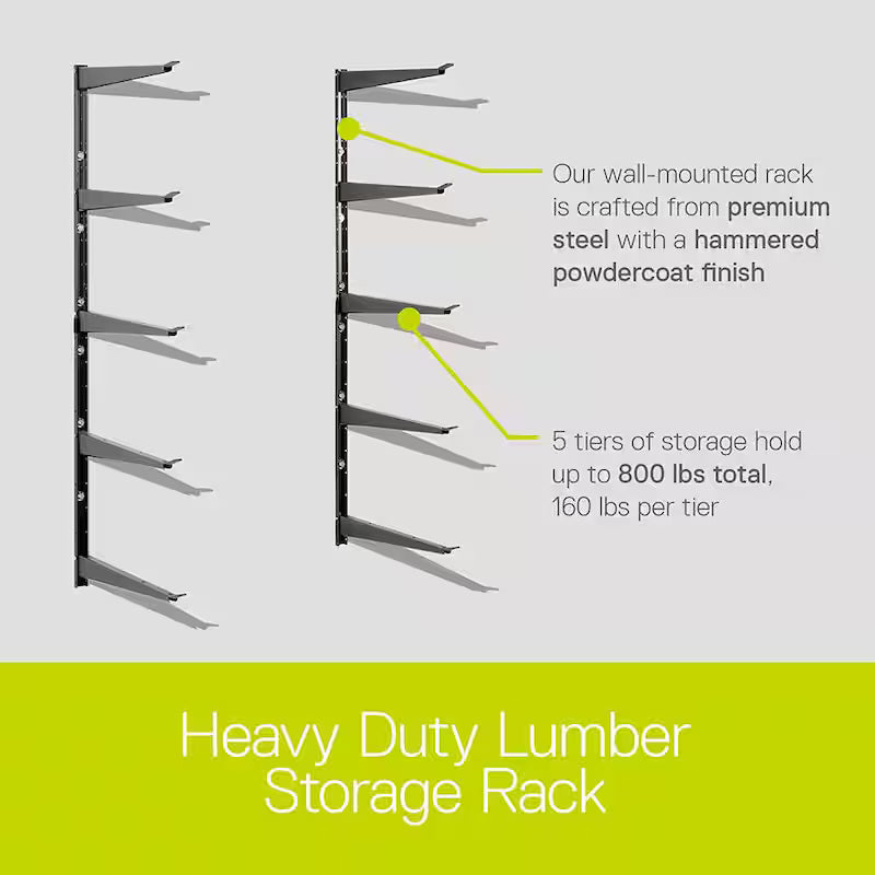Heavy Duty 5 Tier Steel Wall Rack Q203987