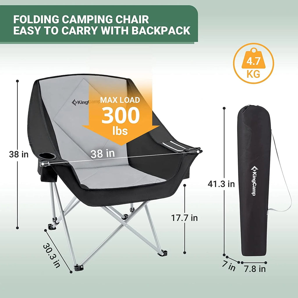 Oversized Folding Camping Chair Black G351091