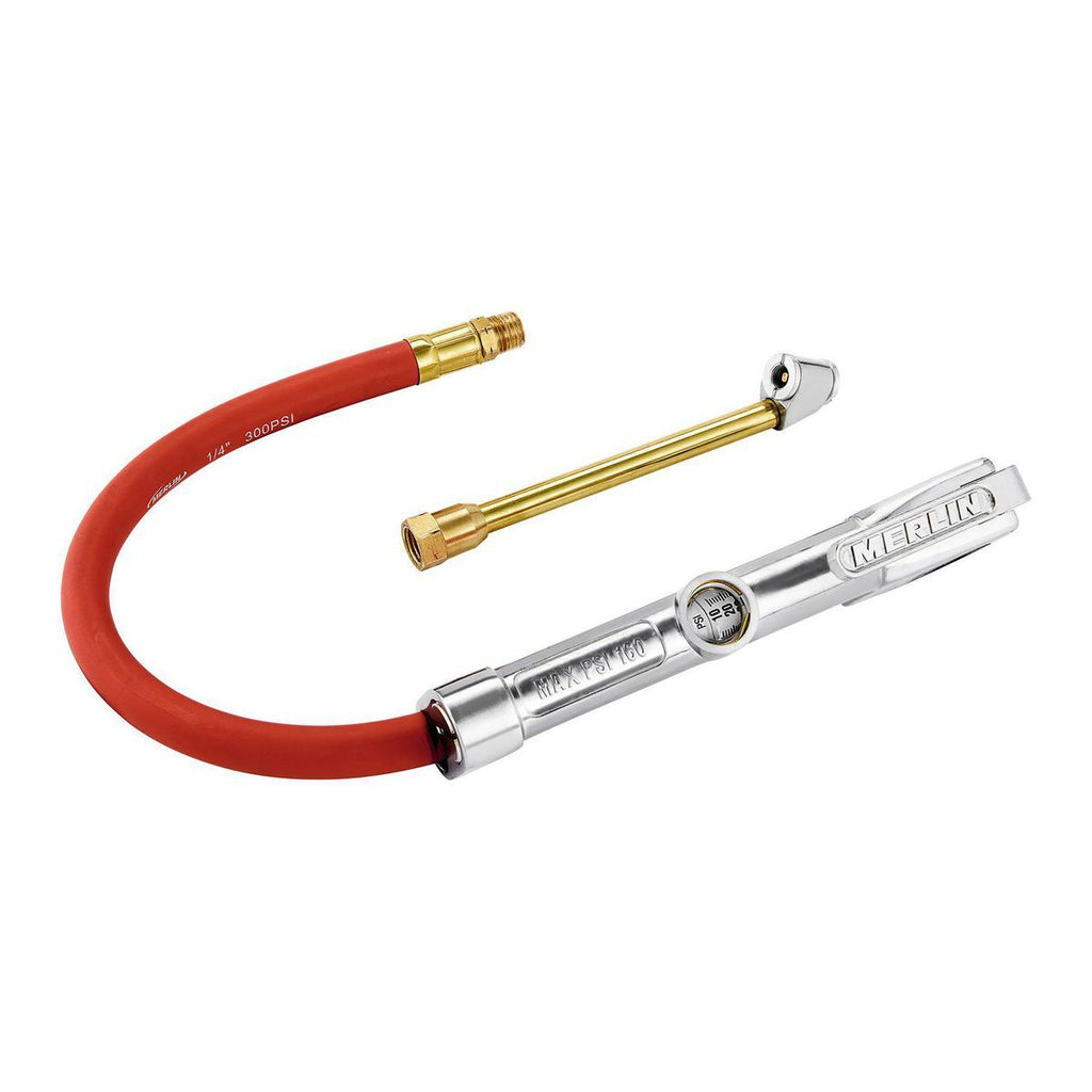 Dual-Head Angle Chuck Inflator with Inline Gauge T278358