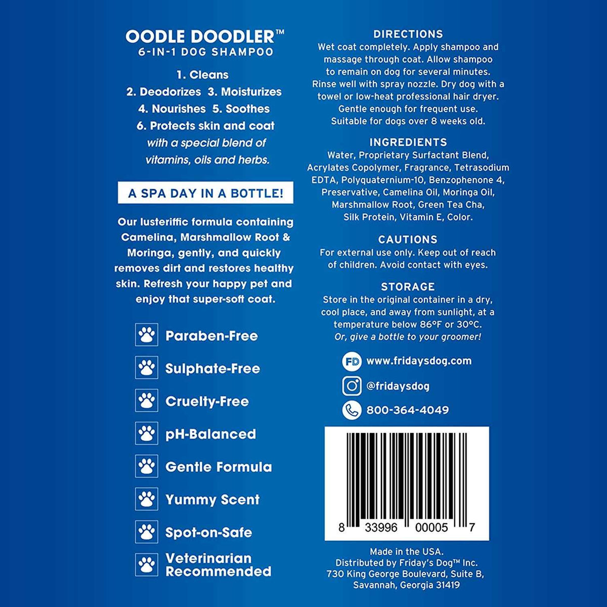 6 in 1 Dog Shampoo J737