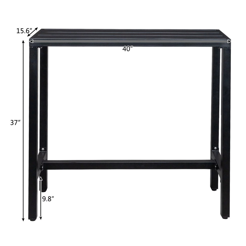 Black Iron Adjustable Bar Table F936