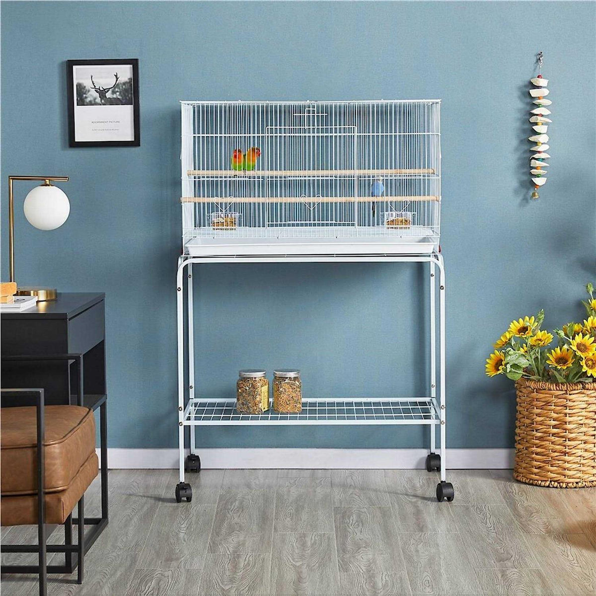 Rolling Wood Bird Cage R31312