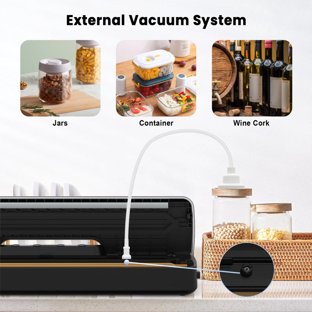70Kpa Vacuum Sealer with Vacuum Hose & 10Pcs Bags F98877