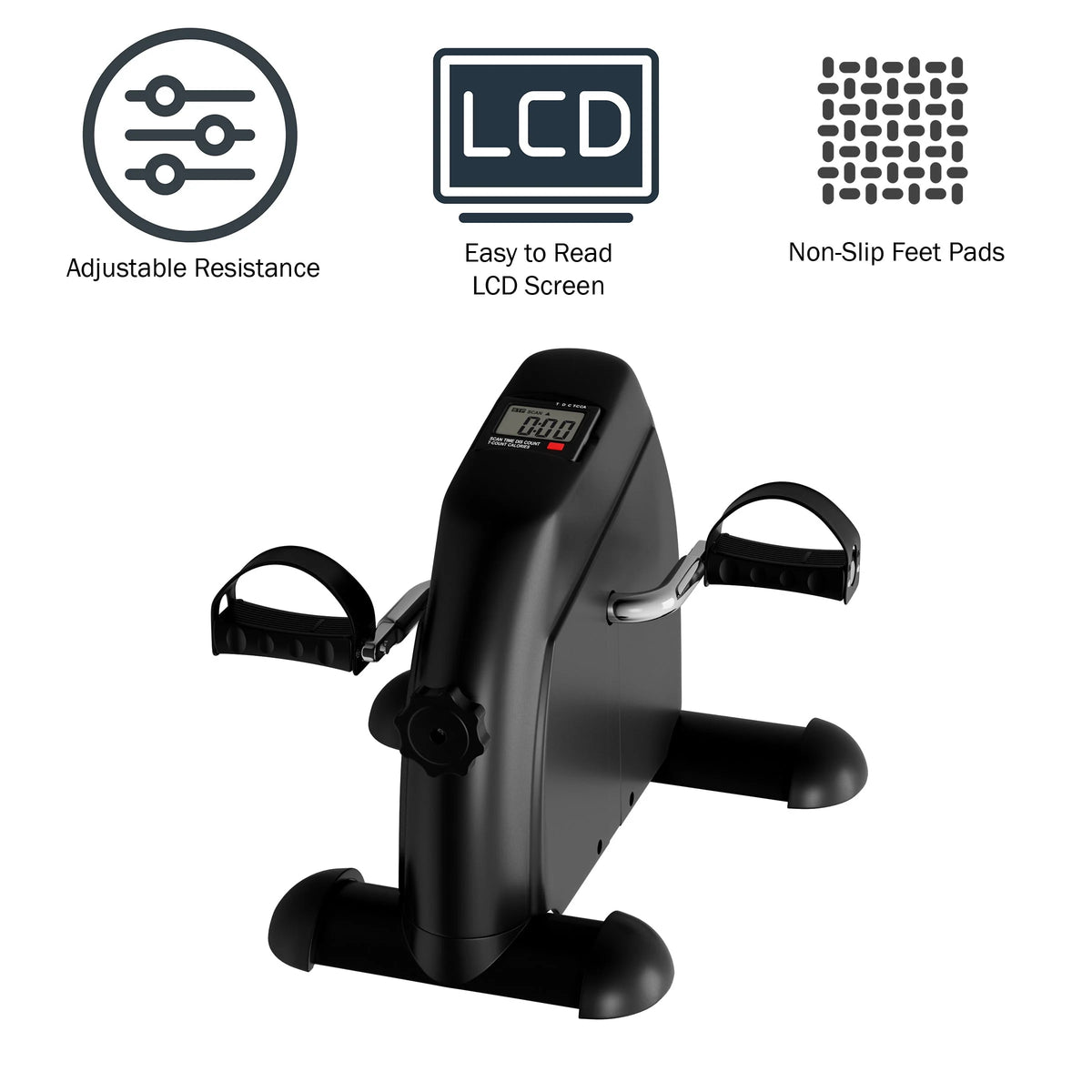 Under Desk Bike and Pedal Exerciser with Calorie Counter J512