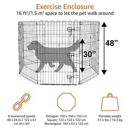 Foldable Metal Pet Dog Exercise Pen with Gate D609