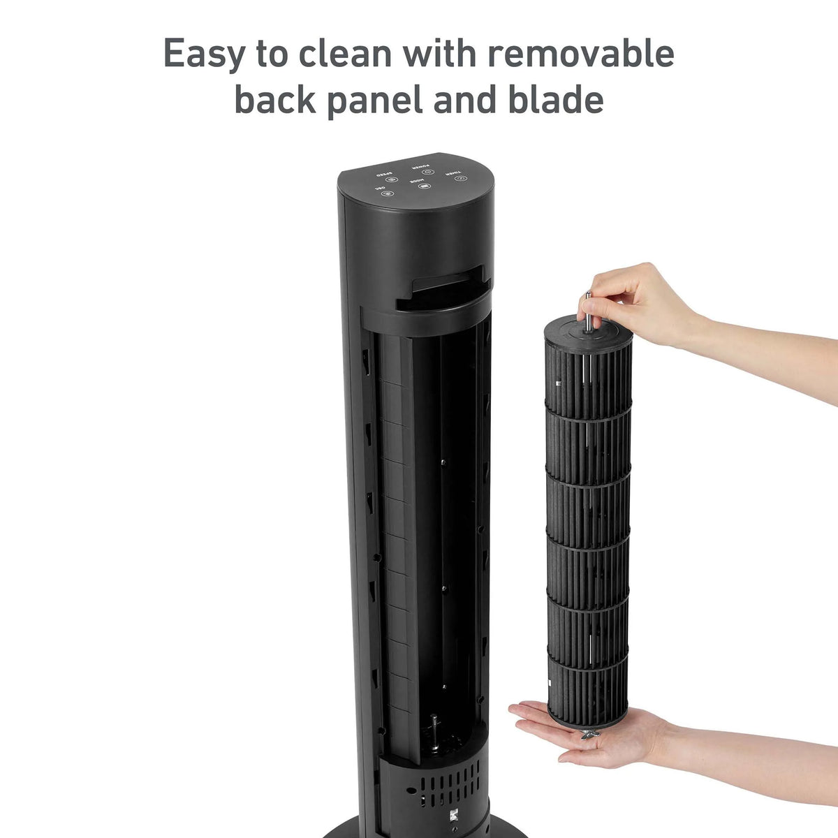 Black Oscillating Digital Tower Fan D1151