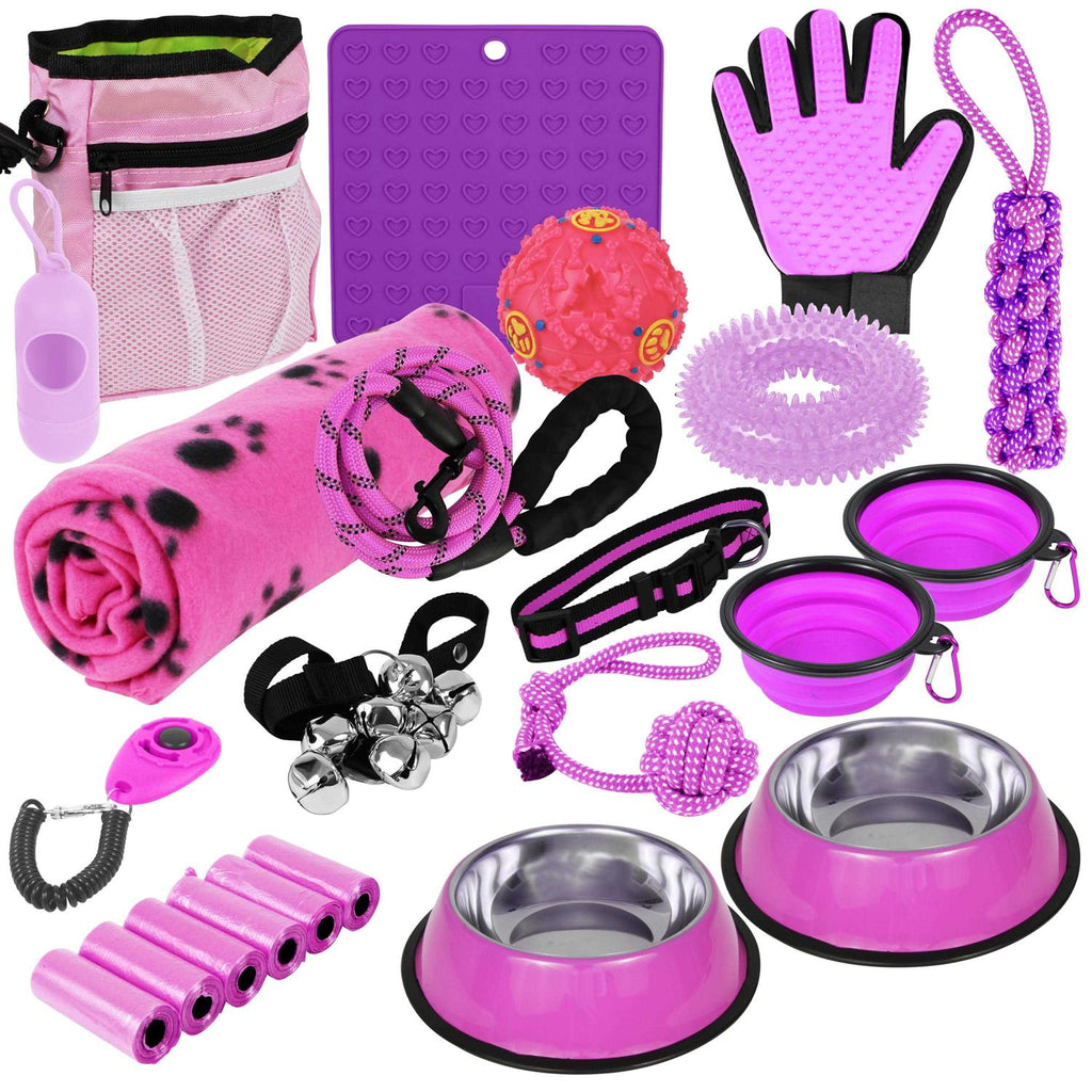 Puppy Starter Kit Dog Toys Dog Bed Blankets Grooming Tool E7676