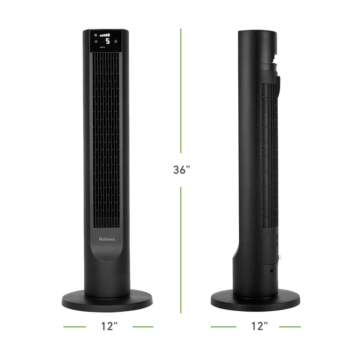 Black Oscillating Digital Tower Fan D1151