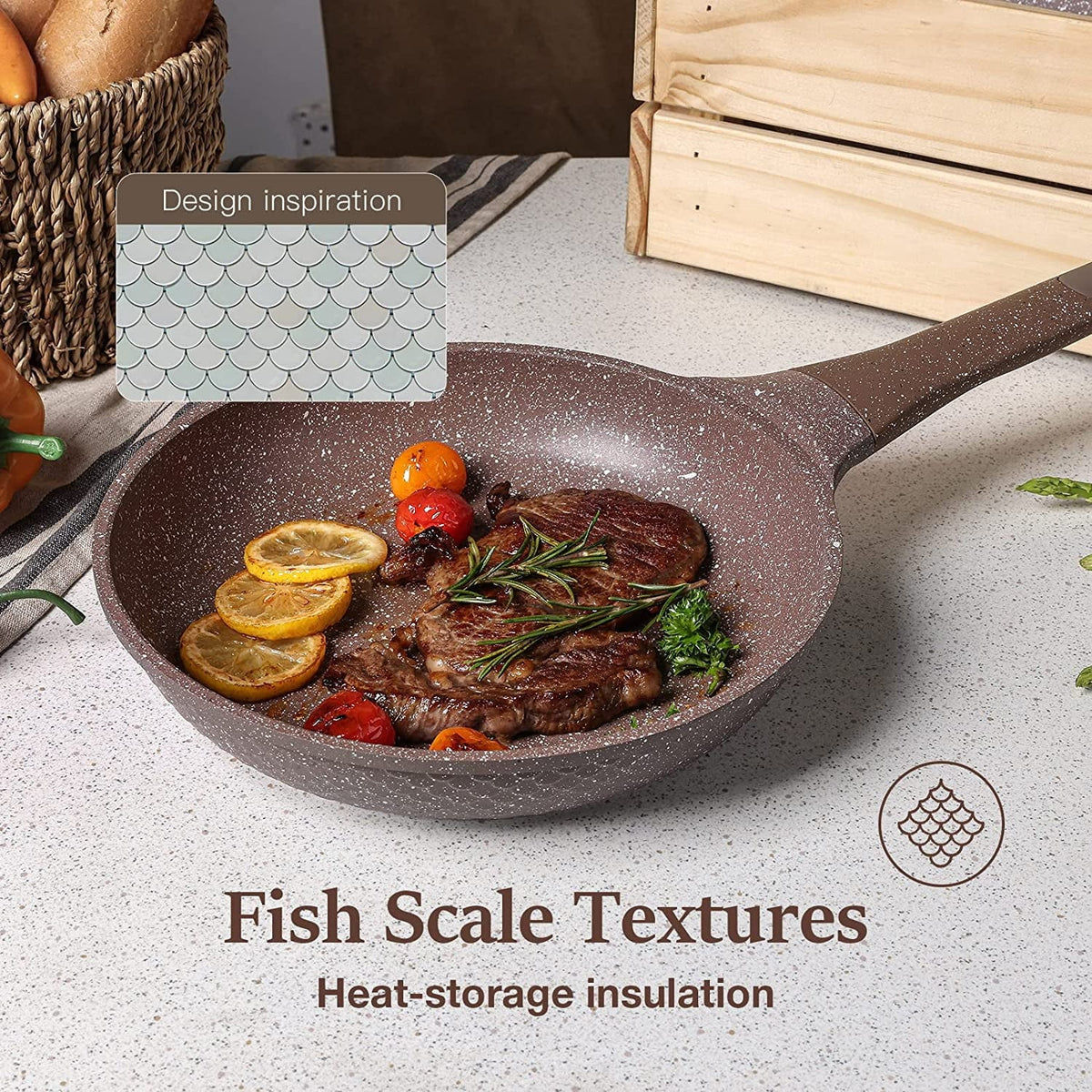 10 Pcs Nonstick Granite Cookware Set F813