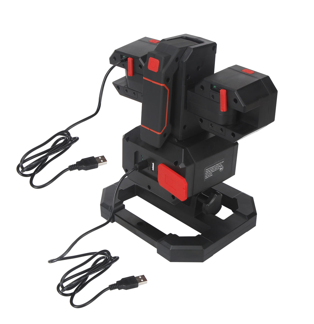 2000-Lumen LED Rechargeable Work Light & Detachable Spotlight C786448